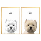 Custom Modern Pet Portrait GlowFrame - 1 Pet - eulique shop