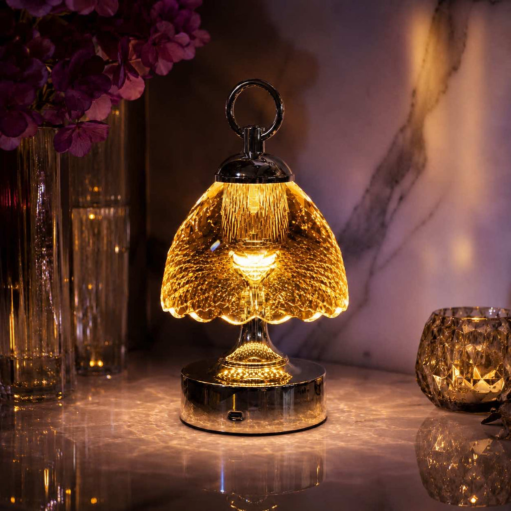 Lumaire™ Crystal Ambiance Lamp - Gold
