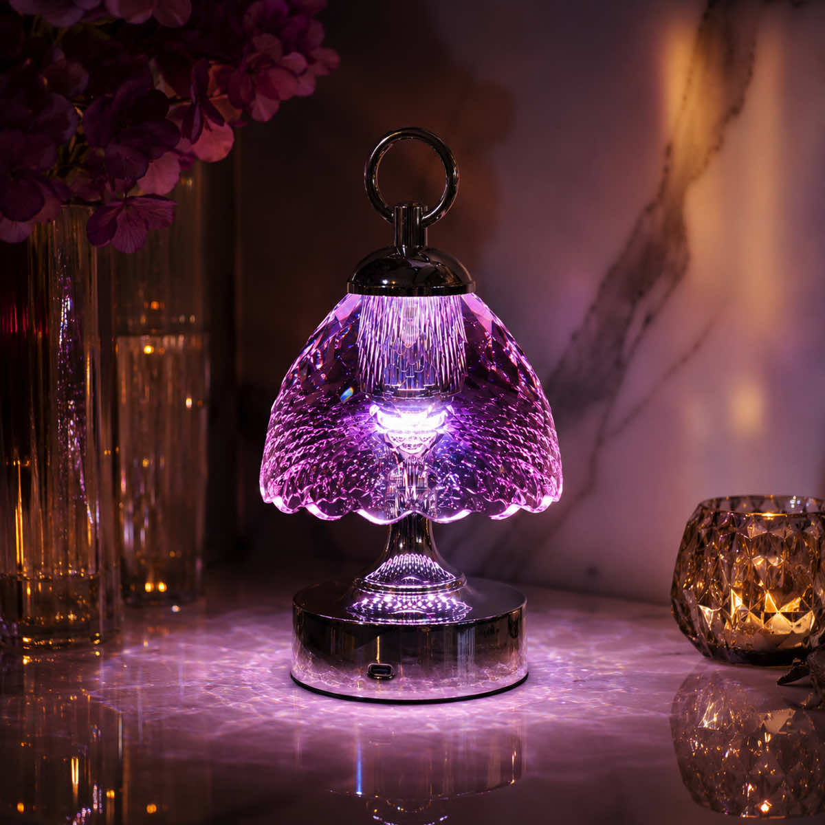 Lumaire™ Crystal Ambiance Lamp - Violet