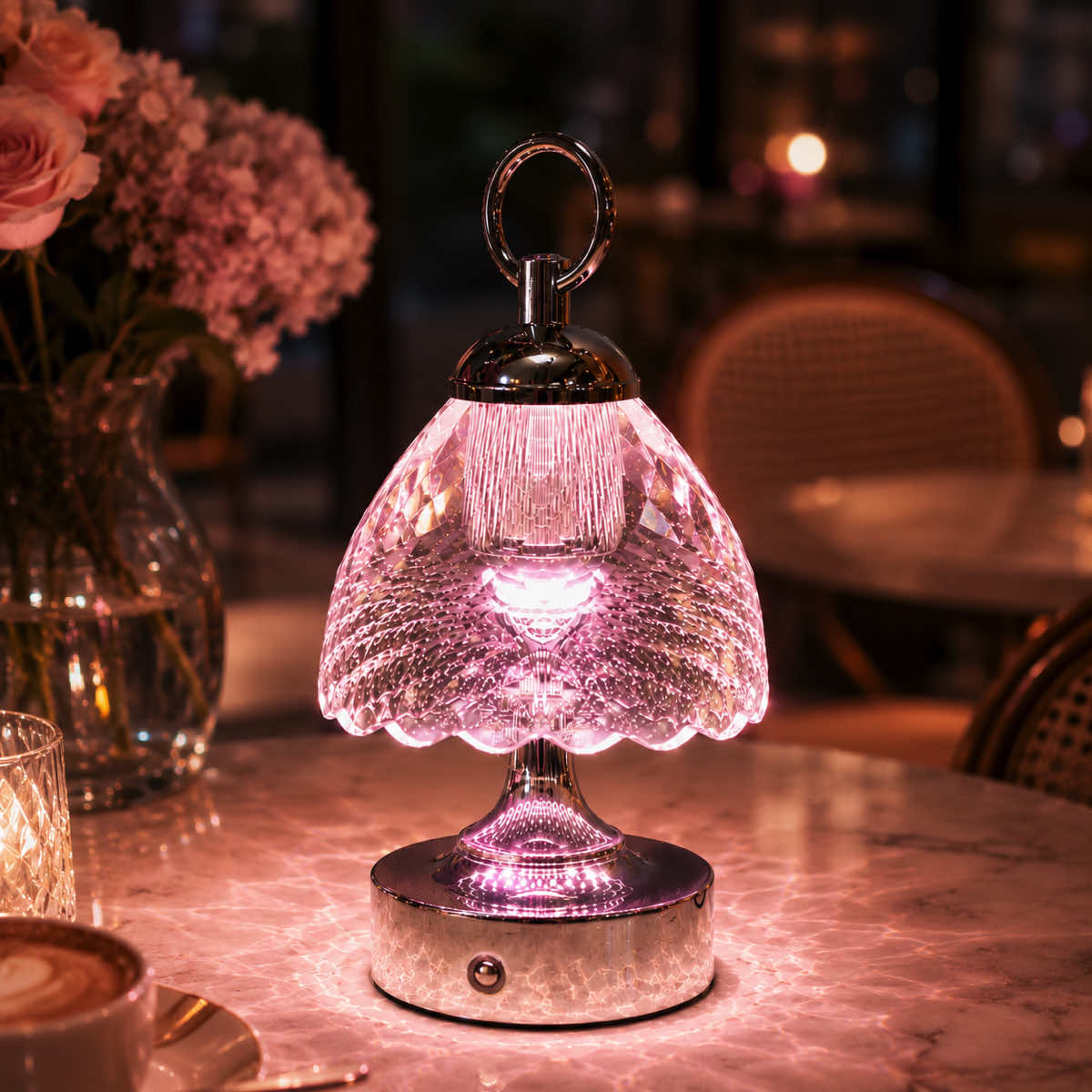 Lumaire™ Crystal Ambiance Lamp - Blush Pink