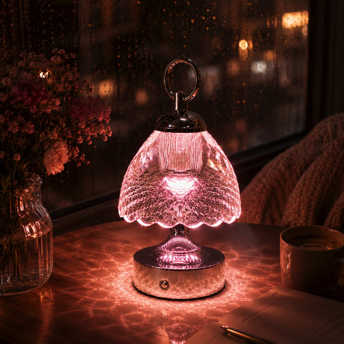 Lumaire™ Crystal Ambiance Lamp - Blush Pink