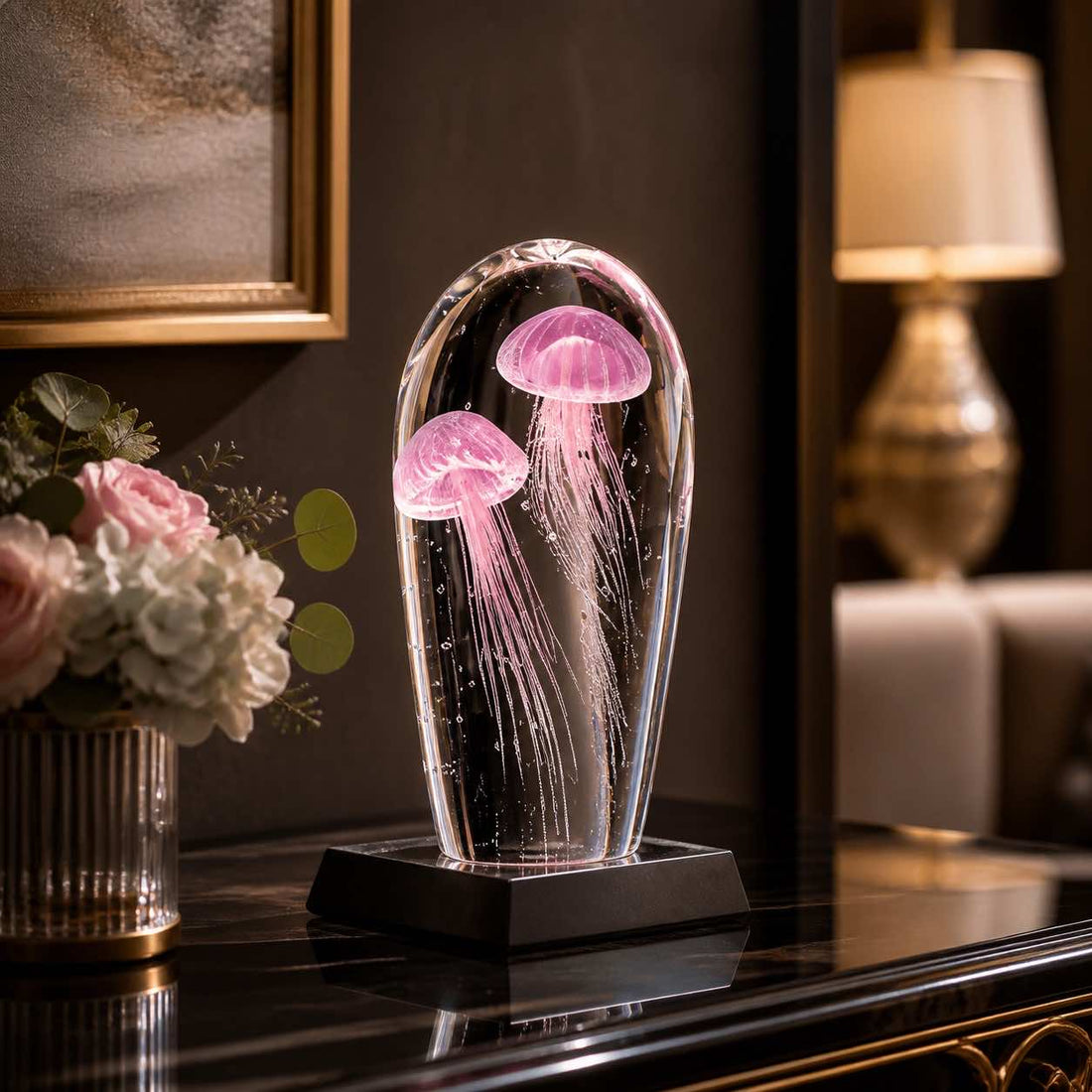 Lumaire™ Jellyfish Crystal Art - Roseveil