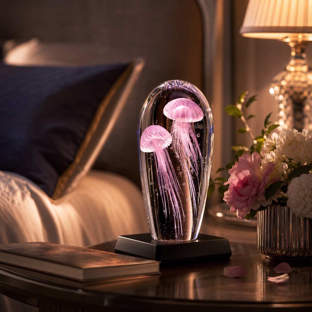 Lumaire™ Jellyfish Crystal Art - Roseveil