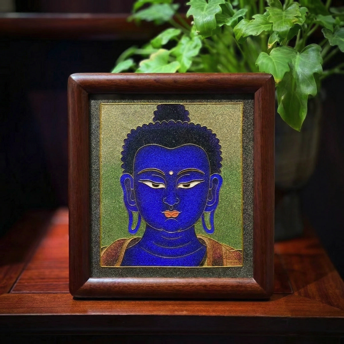 Medicine Buddha - Handcrafted Cloisonné Art