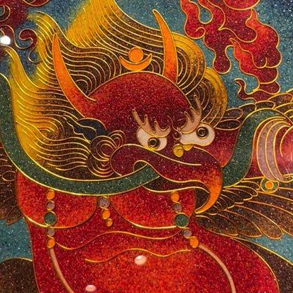 Red Garuda - Handcrafted Cloisonné Art