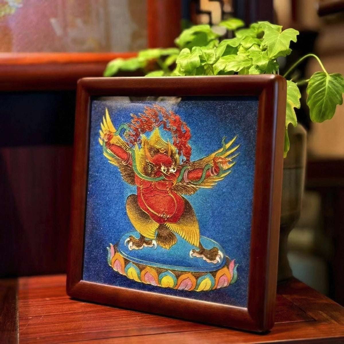 Red Garuda - Handcrafted Cloisonné Art