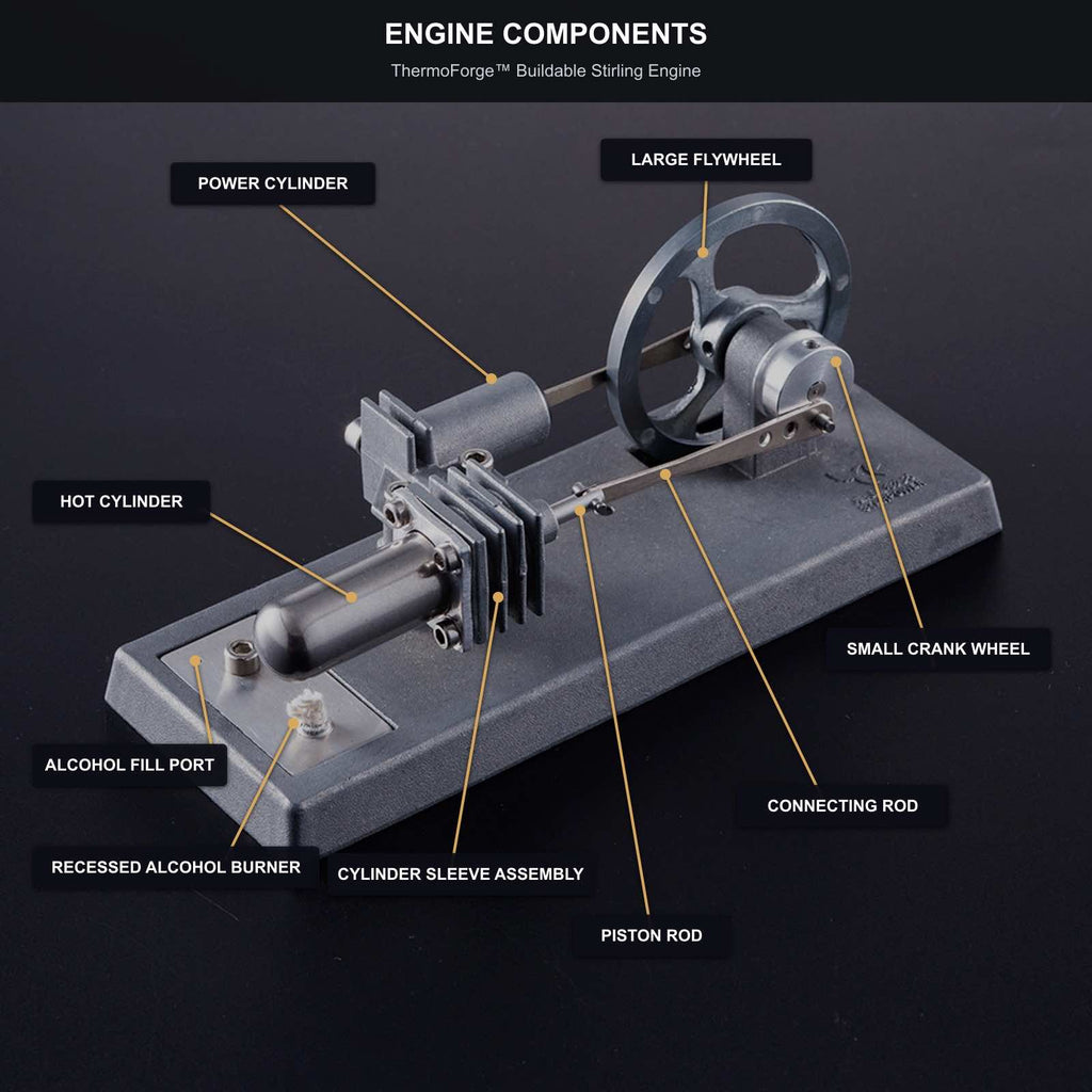 ThermoForge™ Buildable Stirling Engine