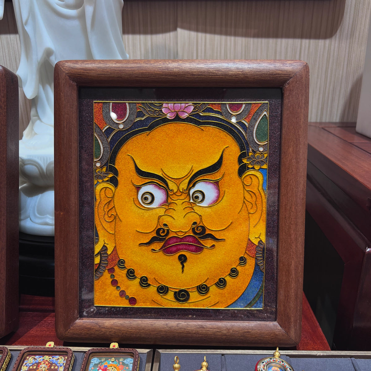 Yellow Jambhala - Handcrafted Cloisonné Art V1