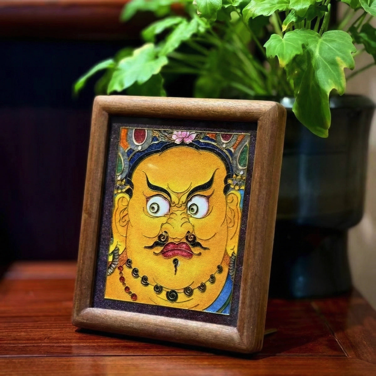 Yellow Jambhala - Handcrafted Cloisonné Art V1