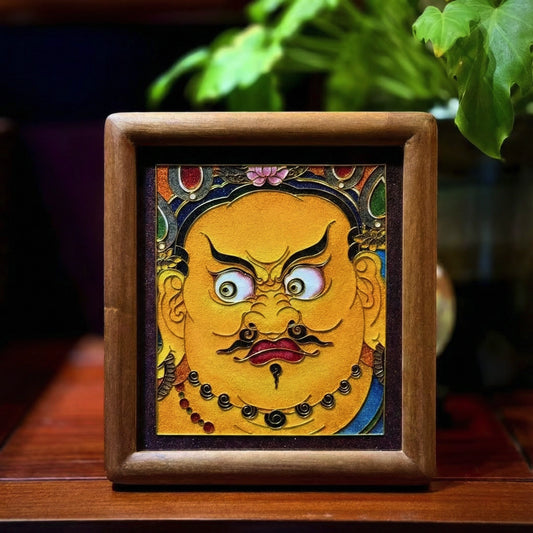 Yellow Jambhala - Handcrafted Cloisonné Art V1