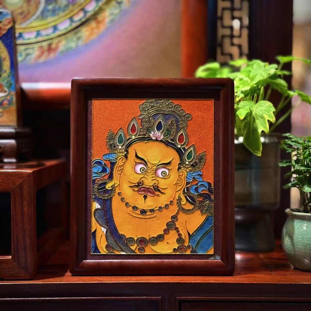 Yellow Jambhala - Handcrafted Cloisonné Art V2