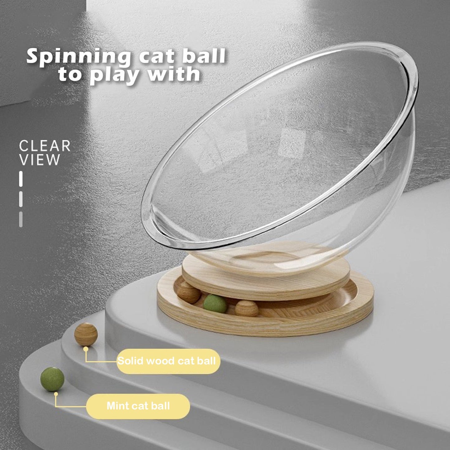 Space Capsule Cat Bed Transparent Cat House