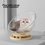 Space Capsule Cat Bed Transparent Cat House - eulique shop