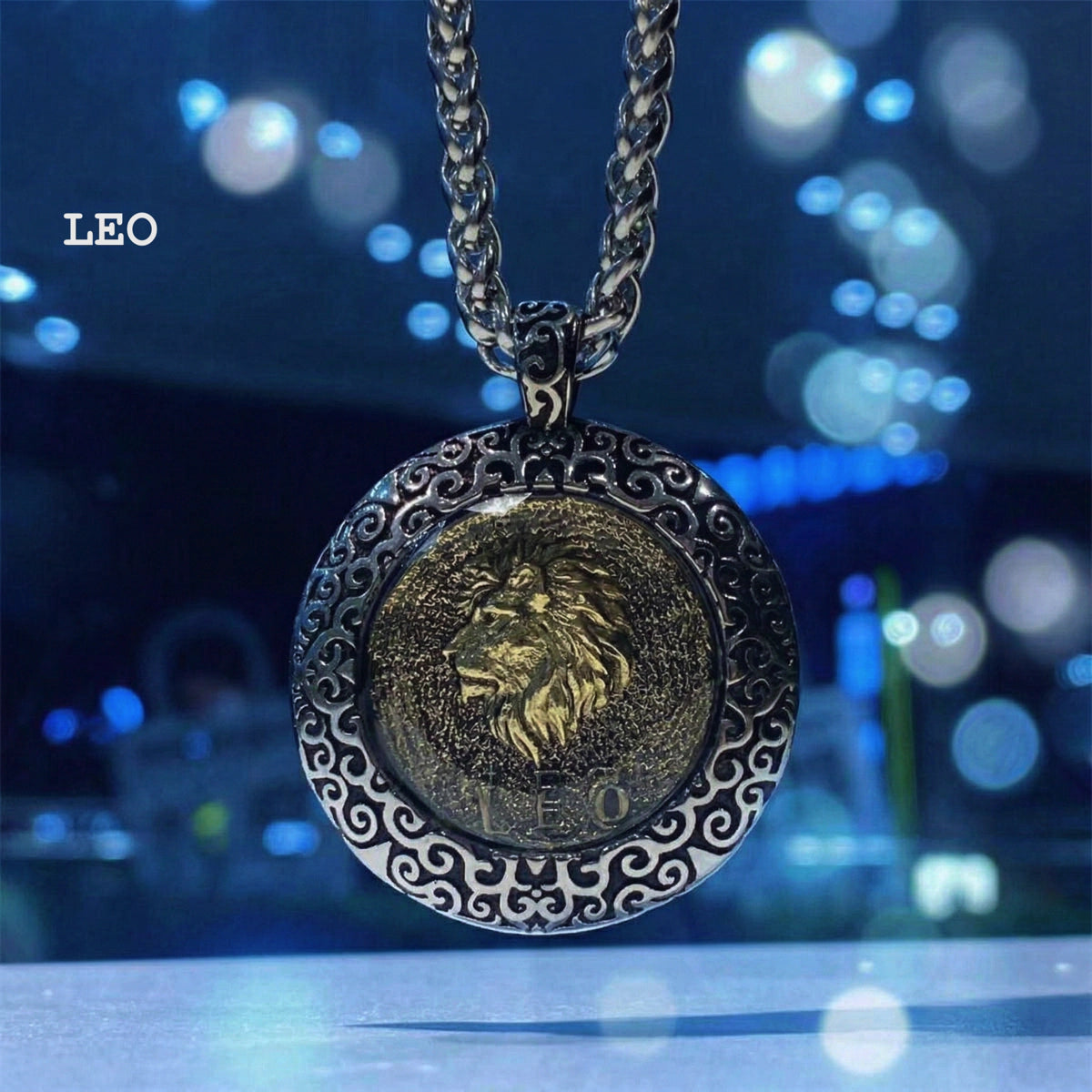 Celestial Coin: Vintage Unisex Zodiac Medallion with Protective Crystal Glass