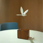 Handcrafted Wooden White Swan Automaton