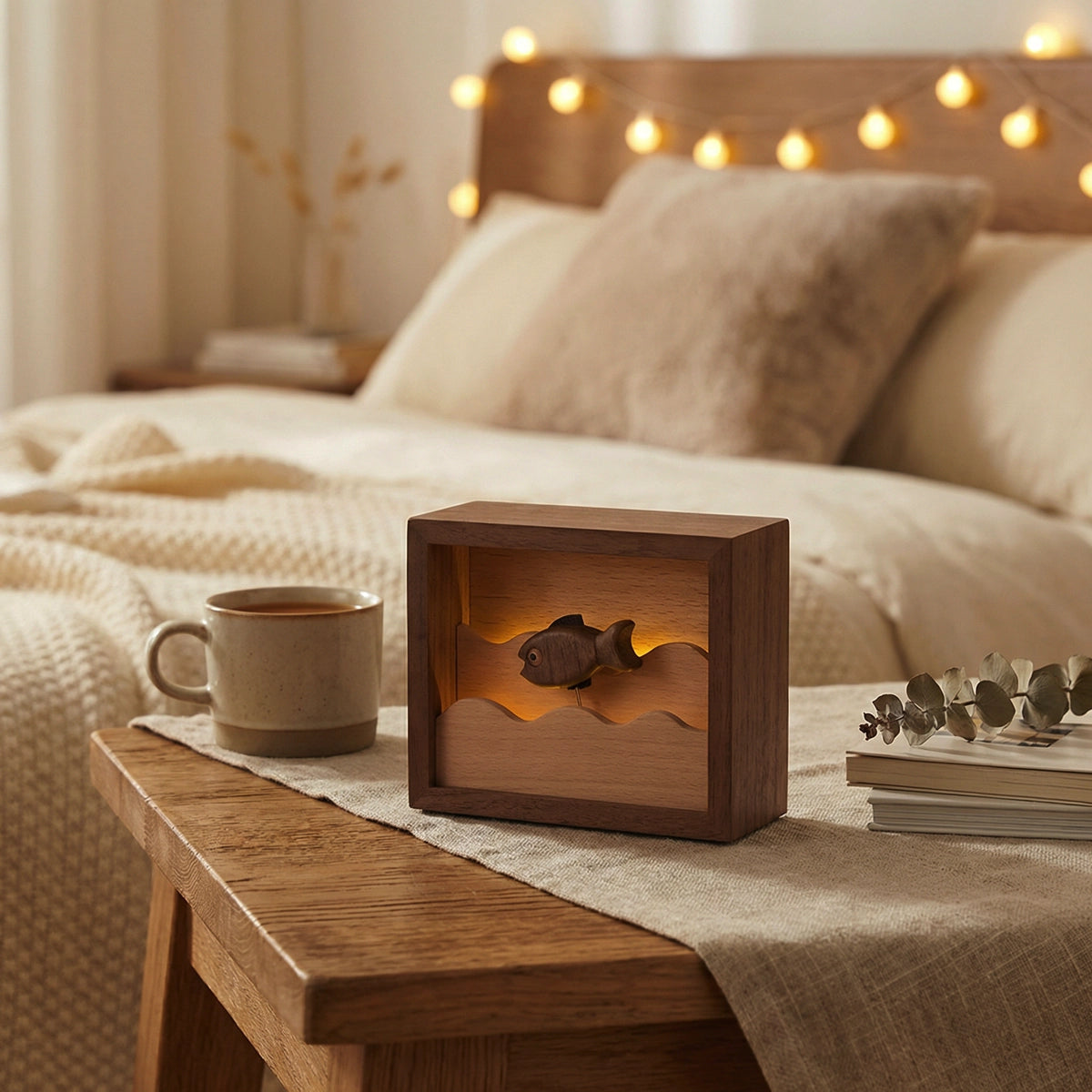 Handcrafted Wood Light Box - Fisher's Dream