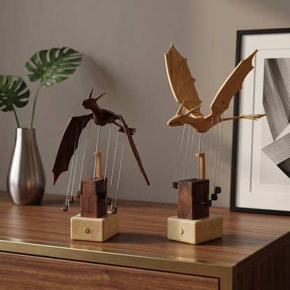 Handcrafted Wooden Dragon Automaton
