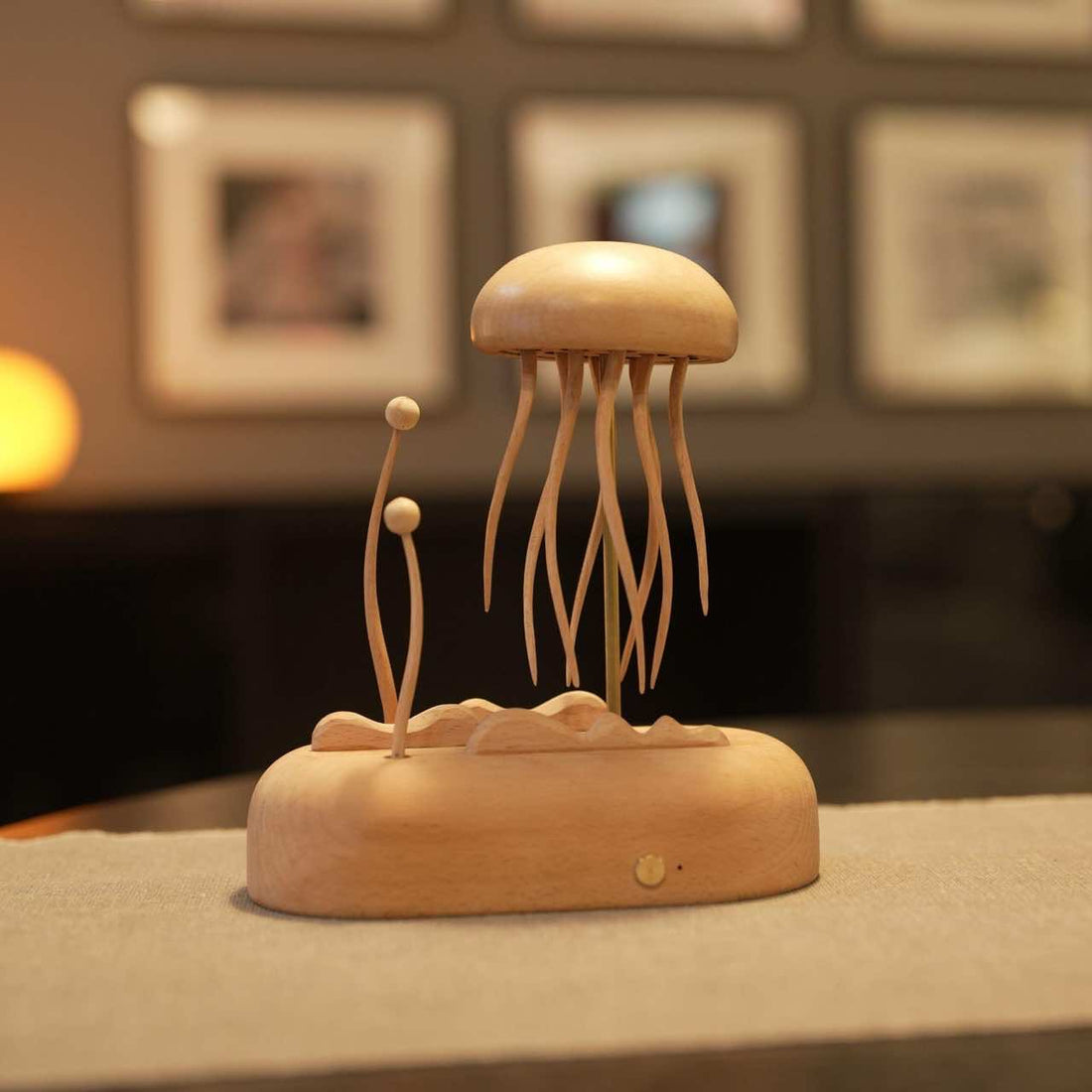 Handcrafted Wooden Jellyfish Automaton V2
