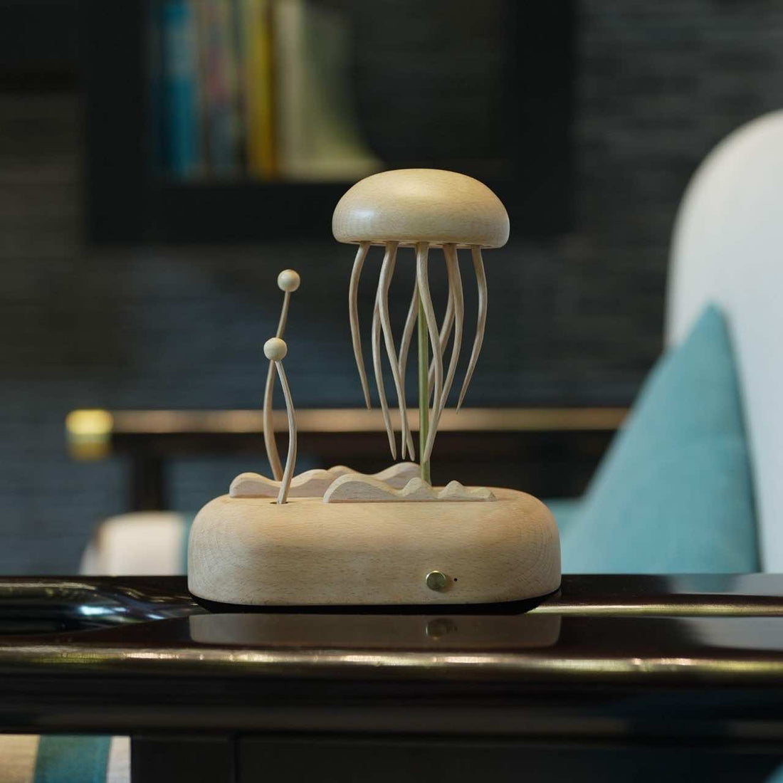 Handcrafted Wooden Jellyfish Automaton V2
