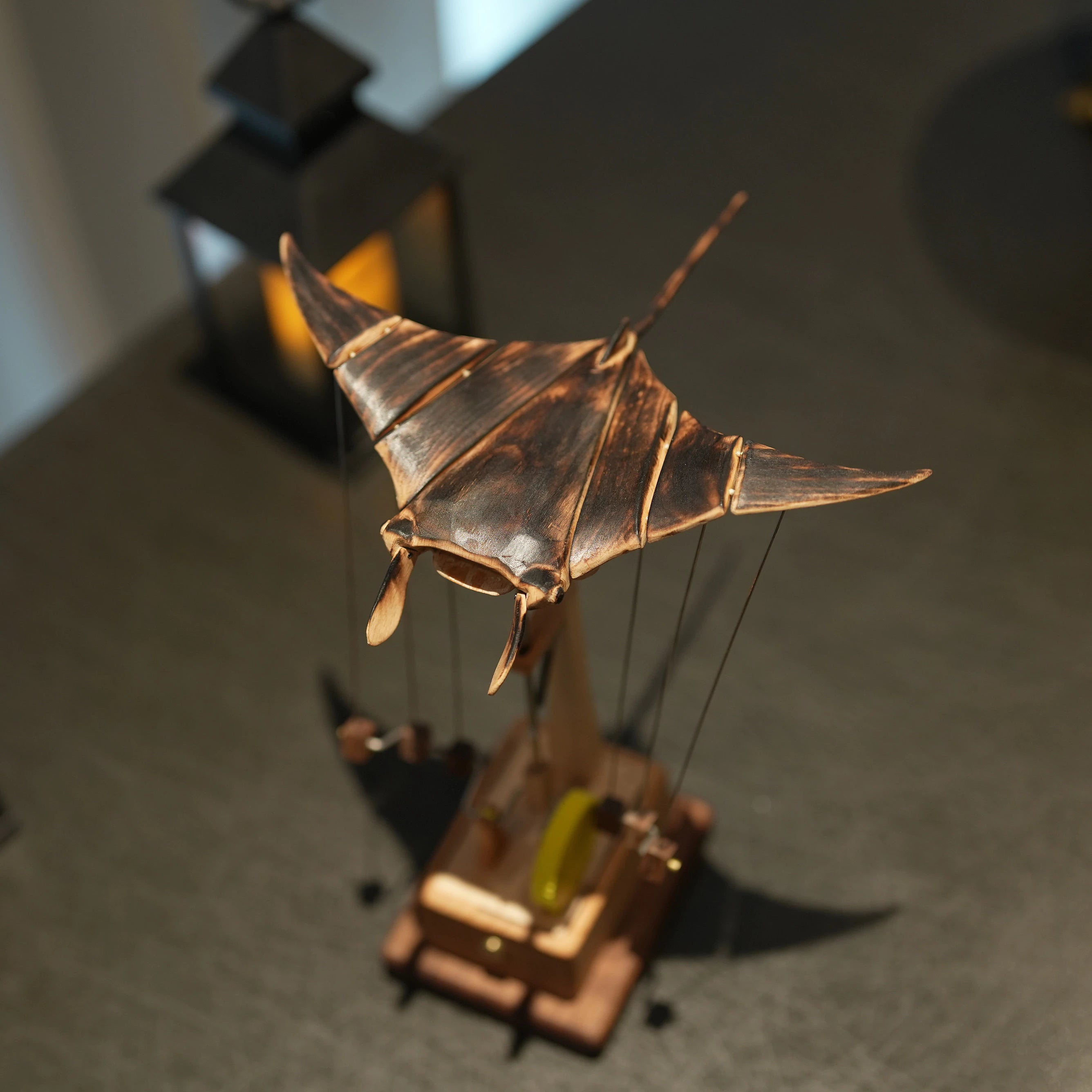 Handcrafted Wooden Manta Ray Automaton – eulique shop