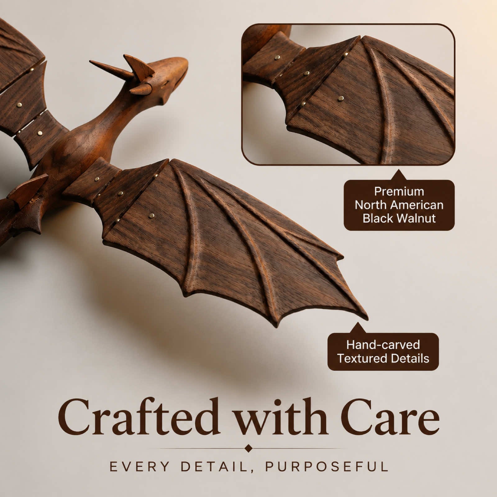 Handcrafted Wooden Dragon Automaton