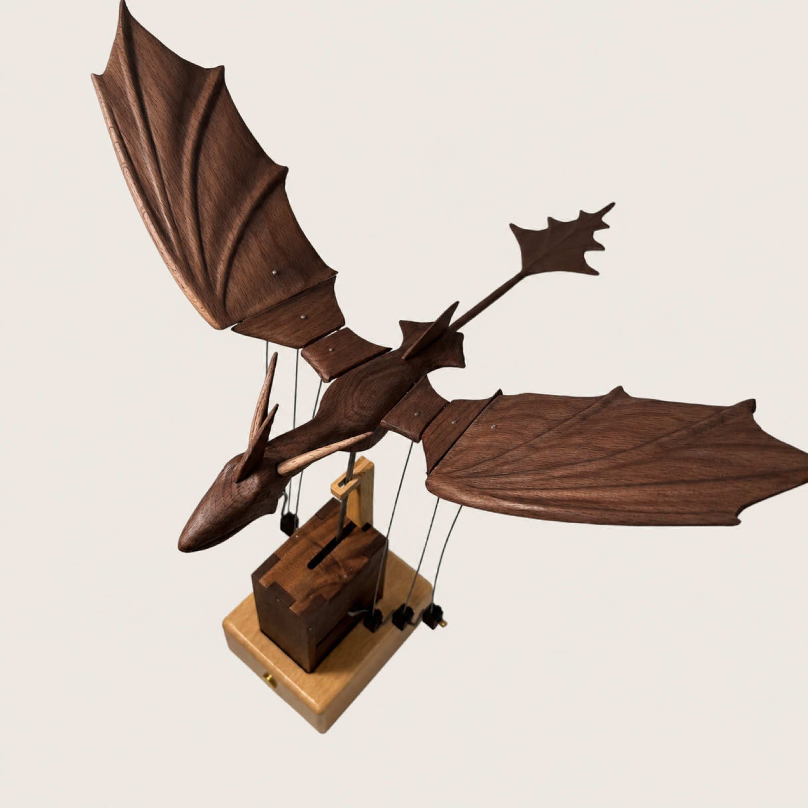 Handcrafted Wooden Dragon Automaton
