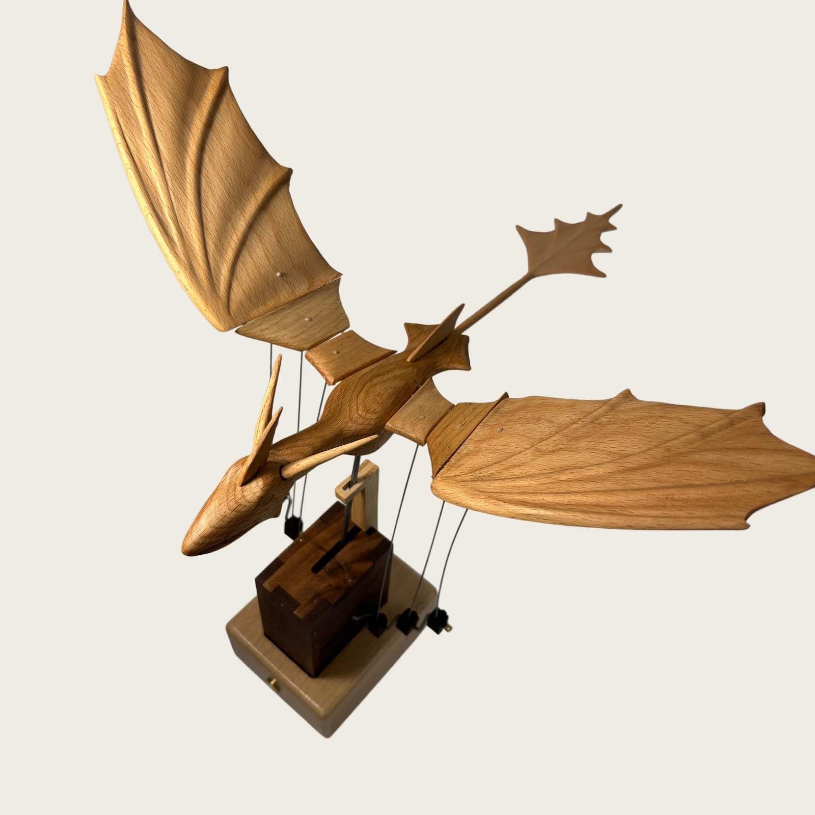 Handcrafted Wooden Dragon Automaton