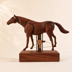 Handcrafted Wooden Horse Automaton