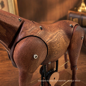Handcrafted Wooden Horse Automaton