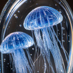 Lumaire™ Jellyfish Crystal Art - Blue Veil