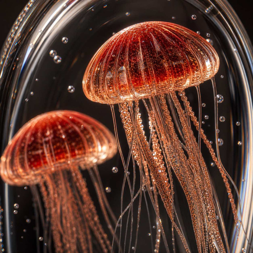 Lumaire™ Jellyfish Crystal Art - Crimson Veil