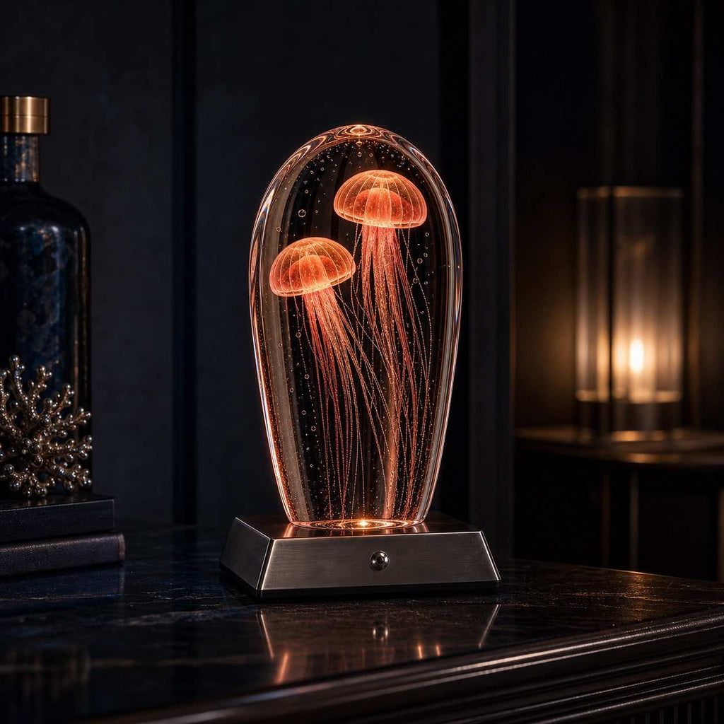 Lumaire™ Jellyfish Crystal Art - Crimson Veil