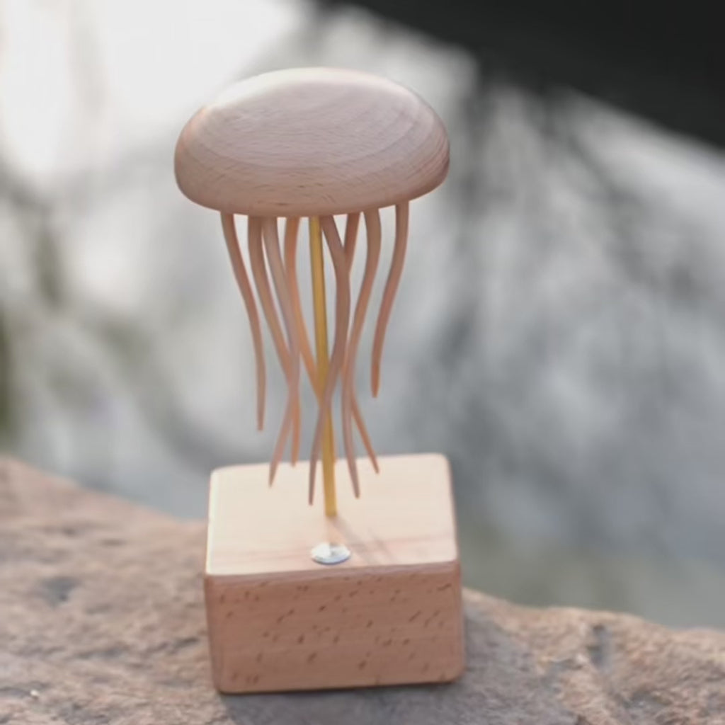 Handcrafted Wooden Jellyfish Automaton