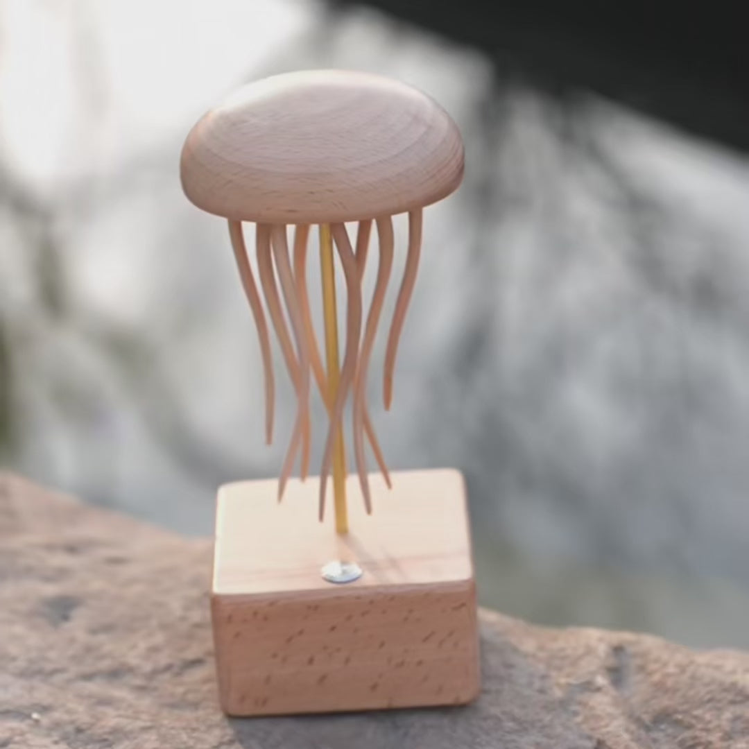 Handcrafted Wooden Jellyfish Automaton