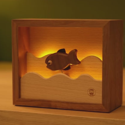 Handcrafted Wood Light Box - Fisher's Dream