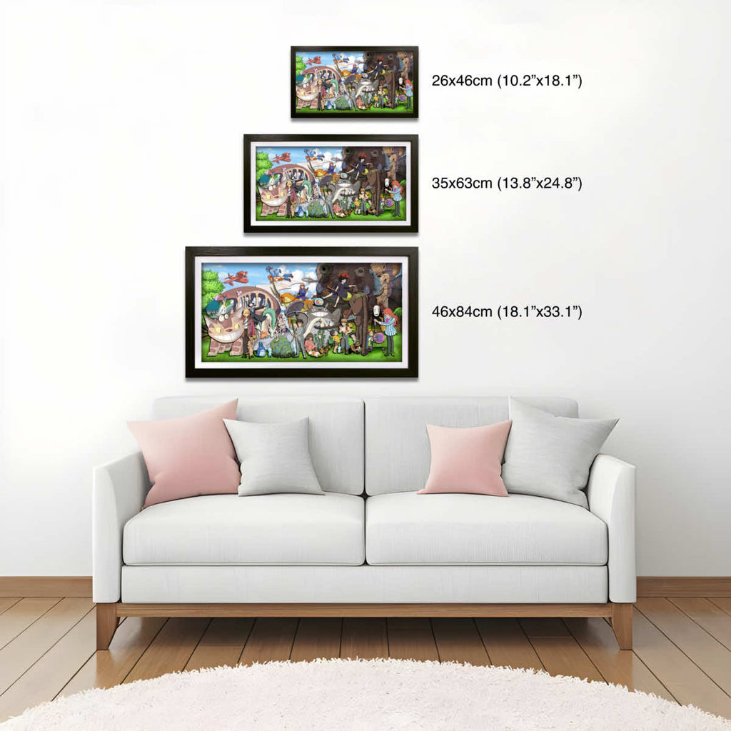 3D Paper Art Frame - Miyazaki's World - eulique shop