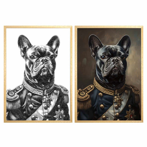 Custom Renaissance Pet Portrait GlowFrame - The General - eulique shop