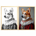 Custom Renaissance Pet Portrait GlowFrame - The Queen - eulique shop