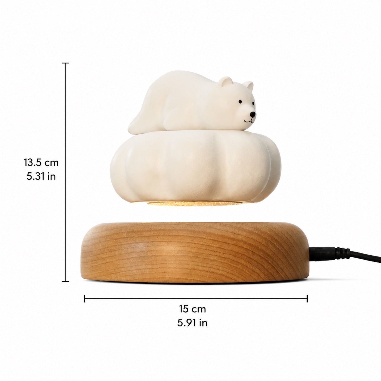 Wooden Floating Bear Cloud