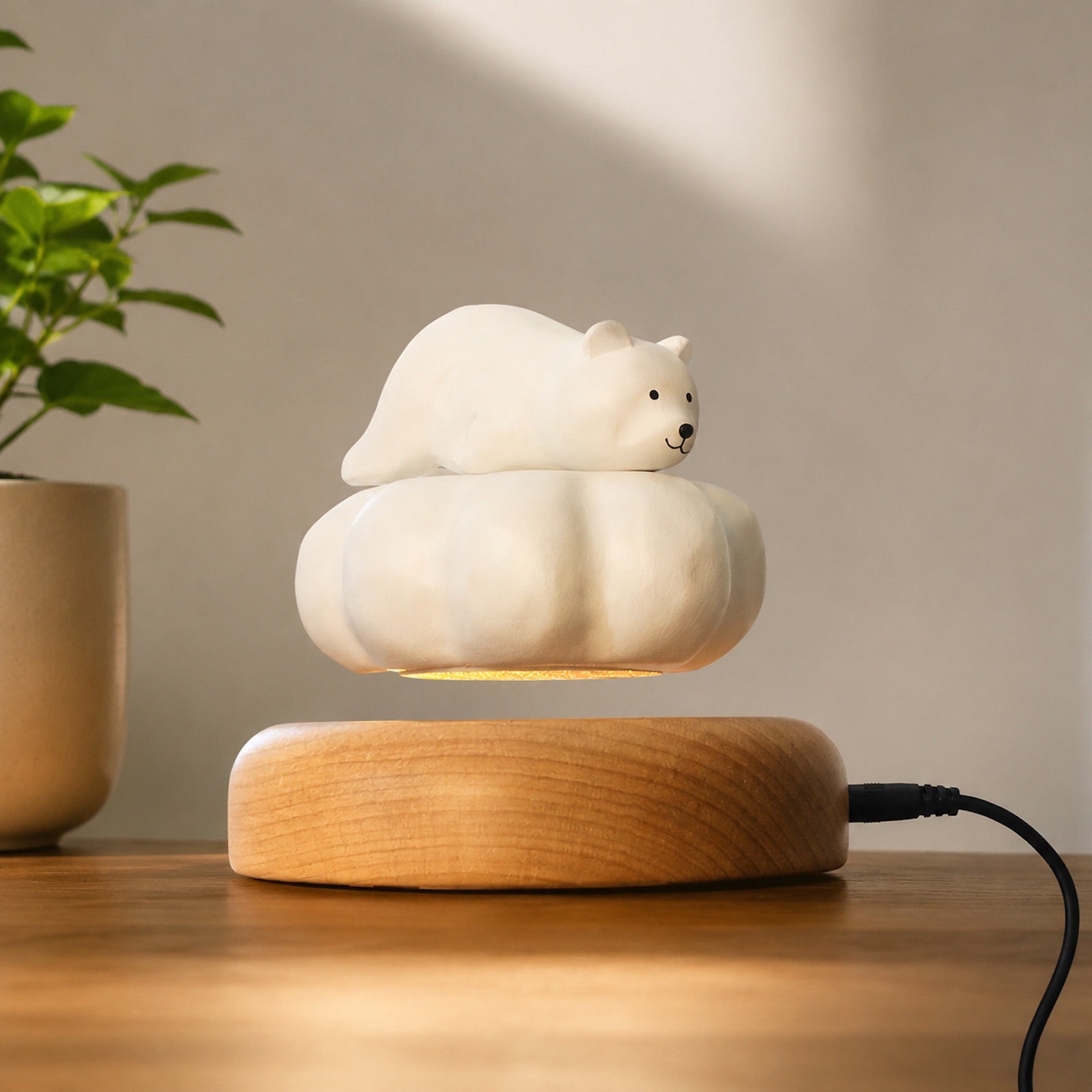 Wooden Floating Bear Cloud