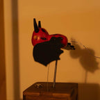 Handcrafted Wooden Flying Devil Automaton