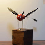 Handcrafted Wooden Flying Devil Automaton