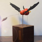 Handcrafted Wooden Flying Devil Automaton