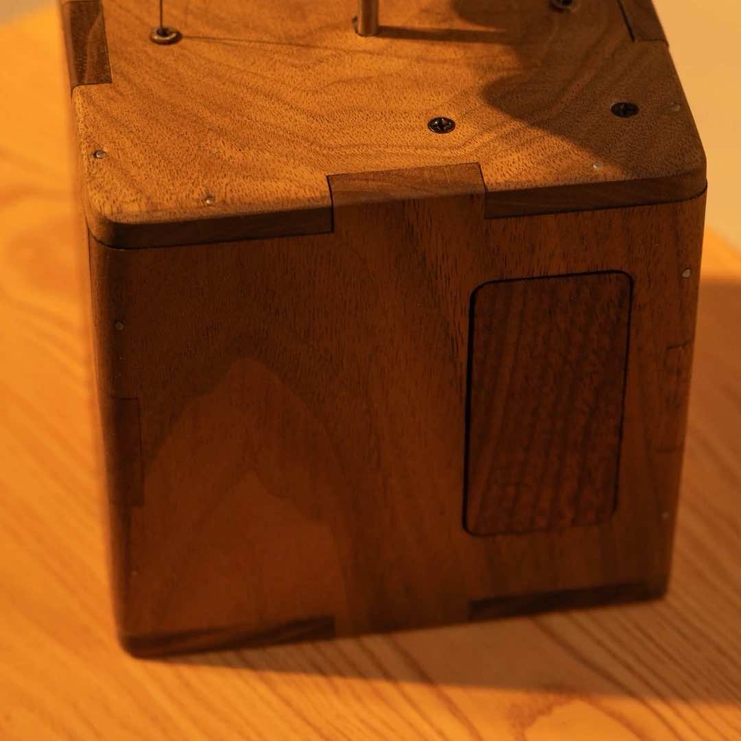 Handcrafted Wooden Flying Piggy Automaton
