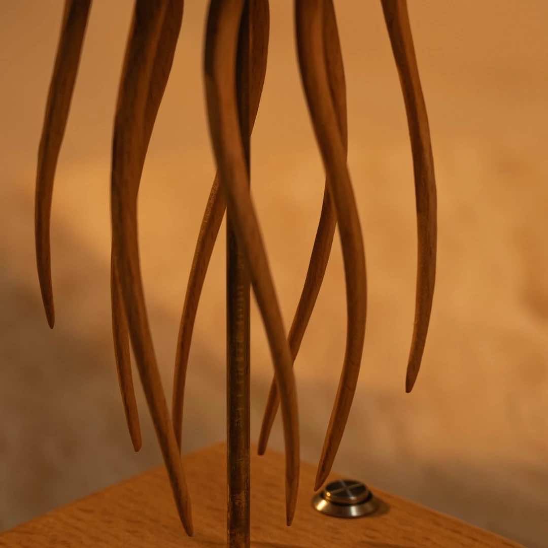 Handcrafted Wooden Jellyfish Automaton