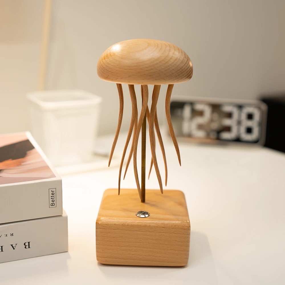 Handcrafted Wooden Jellyfish Automata