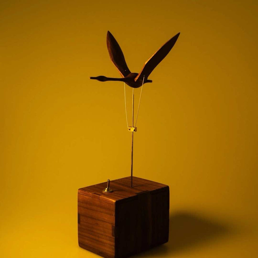 Handcrafted Wooden Swan Automaton