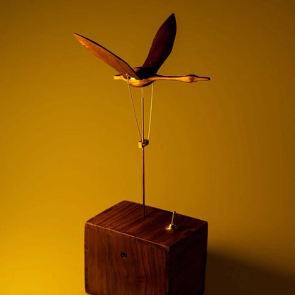 Handcrafted Wooden Swan Automata