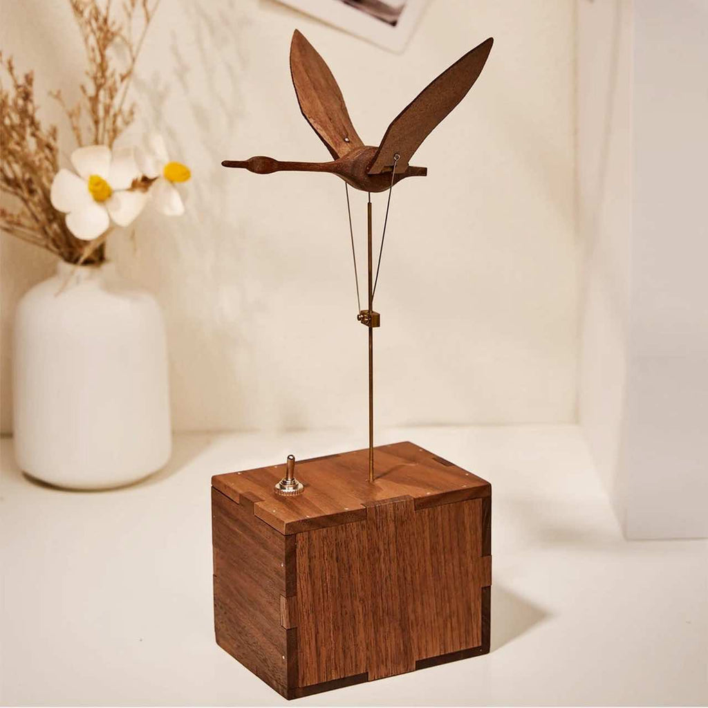 Handcrafted Wooden Swan Automaton