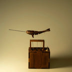 Handcrafted Wooden Whale Automaton